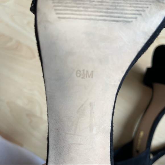 Guess Balck Fringe Leather Suede This Heels Straps Size 6.5 A - Picture 6 of 12